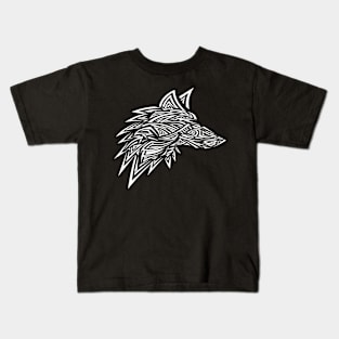 Wolf tattoo love colorful Kids T-Shirt